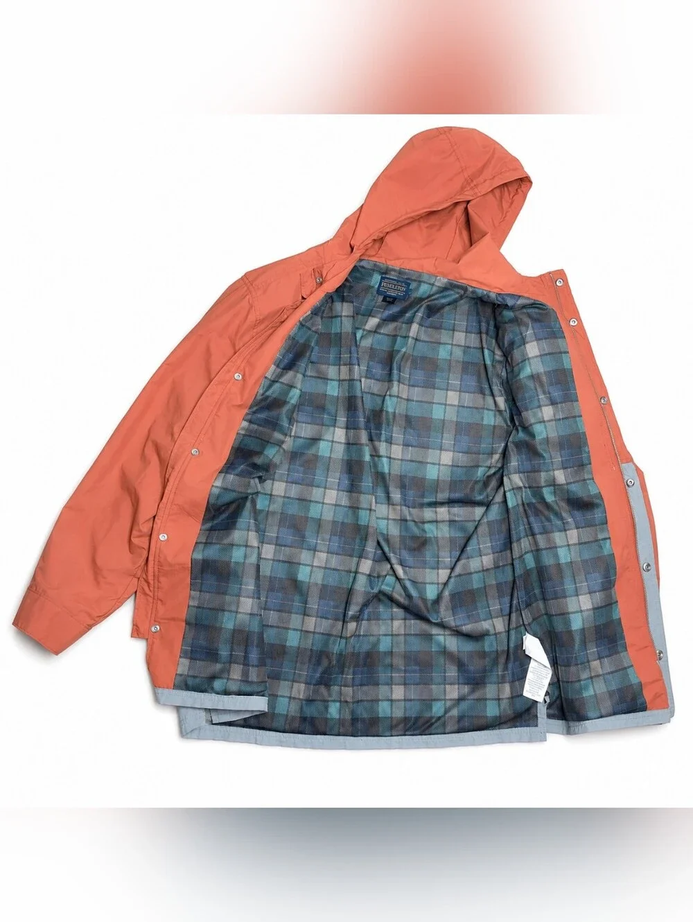 NWOT Pendleton Surf Anorak Hooded Jacket Men's Size Large AK728 Auburn/Grey